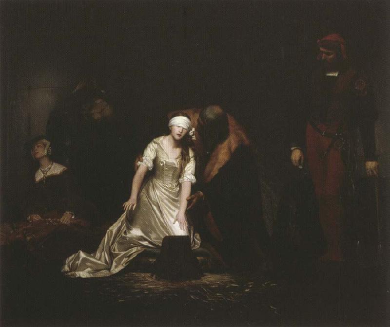 Paul Delaroche Execution of Lady jane Grey France oil painting art